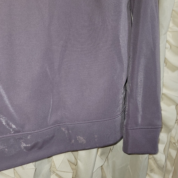 Under Armour Fleece Mock Neck Mirage Pullover Sweatshirt Medium Lavender Pocket - Picture 9 of 9